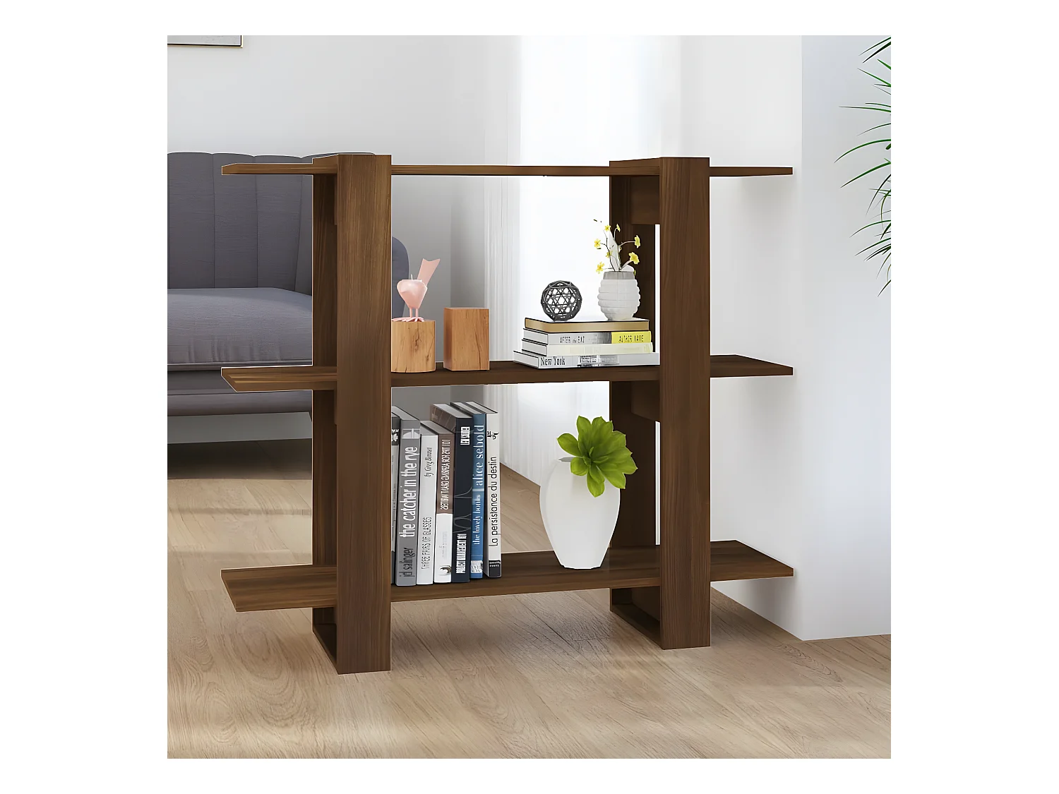 Bibliothèque/Séparateur de pièce Chêne marron 100x30x87 cm