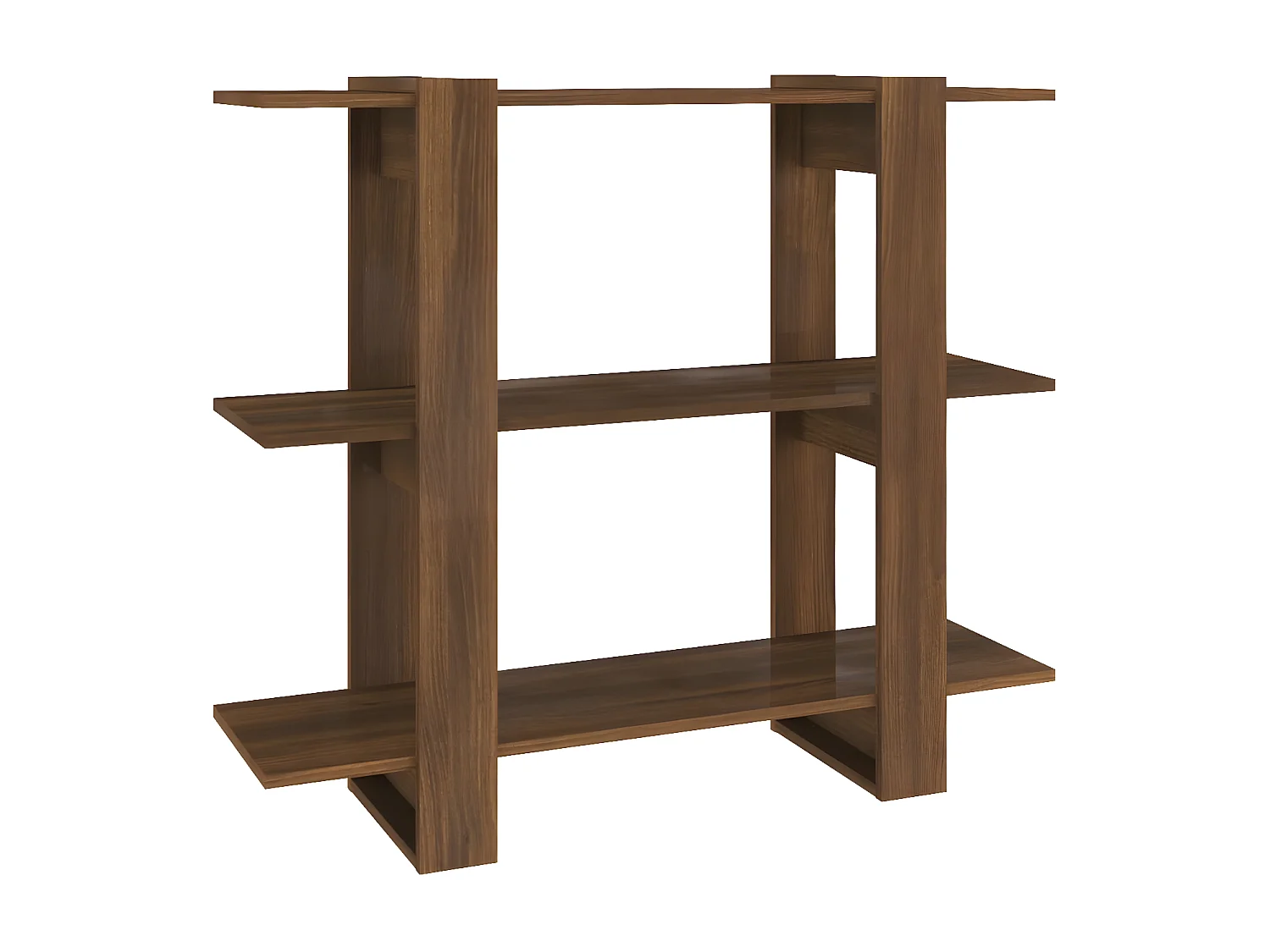 Boekenkast/kamerscherm 100x30x87 cm bruin eikenkleur