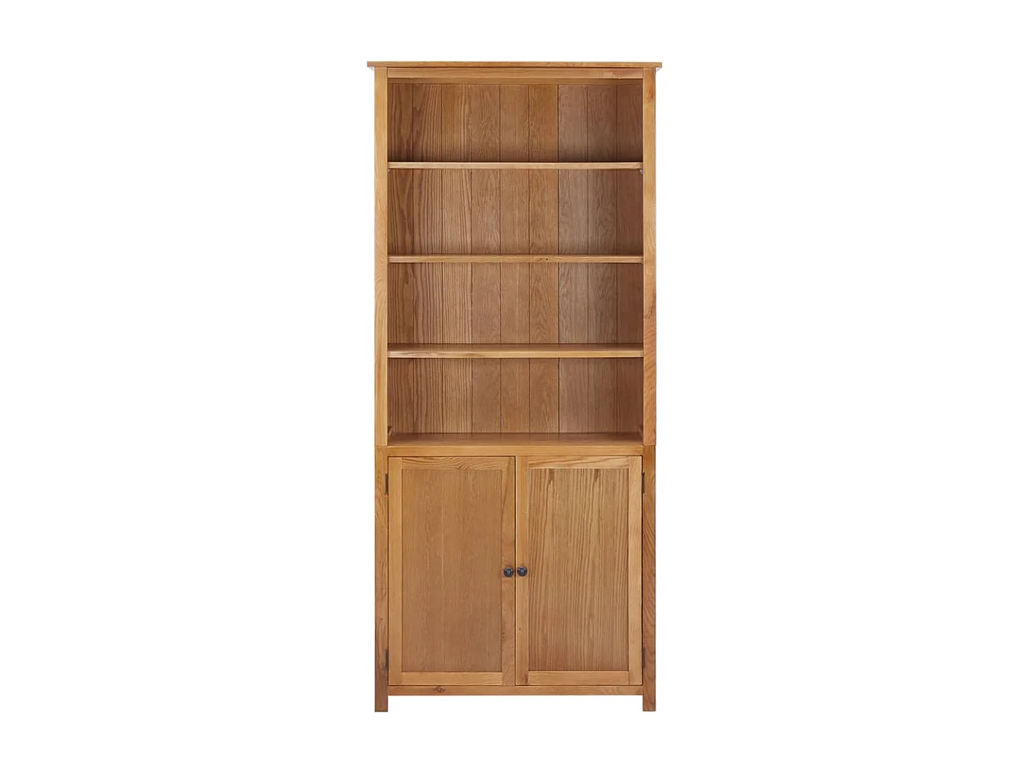 Bibliothèque avec 2 portes 90x30x200 cm Bois de chêne massif