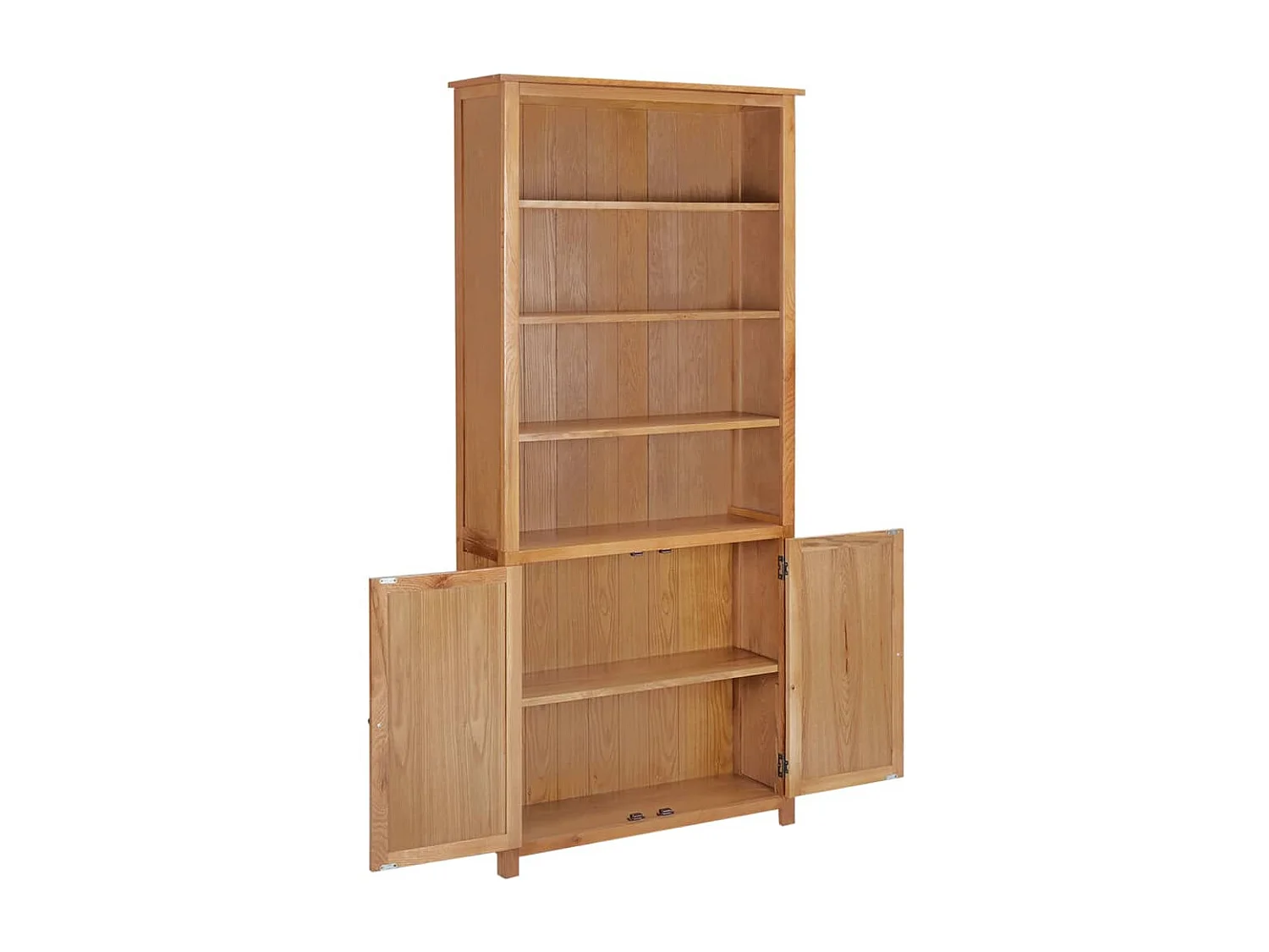 Bibliothèque avec 2 portes 90x30x200 cm Bois de chêne massif