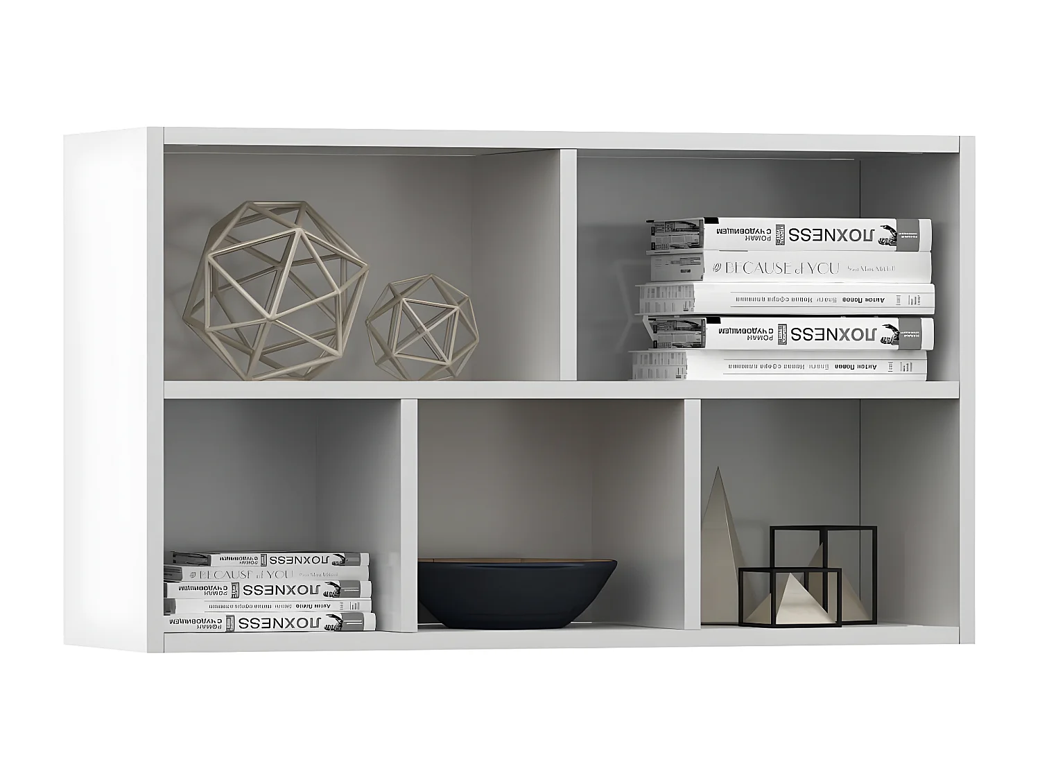 Bibliothèque/Buffet Blanc 50x25x80 cm Aggloméré