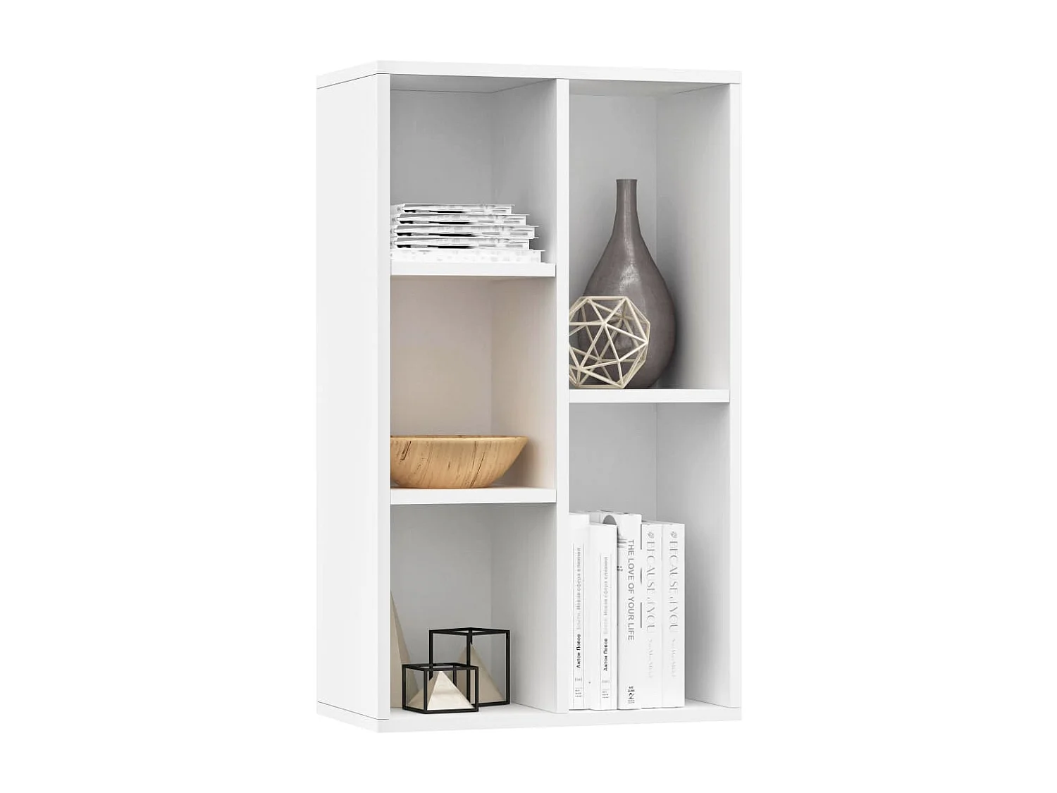 Bibliothèque/Buffet Blanc 50x25x80 cm Aggloméré