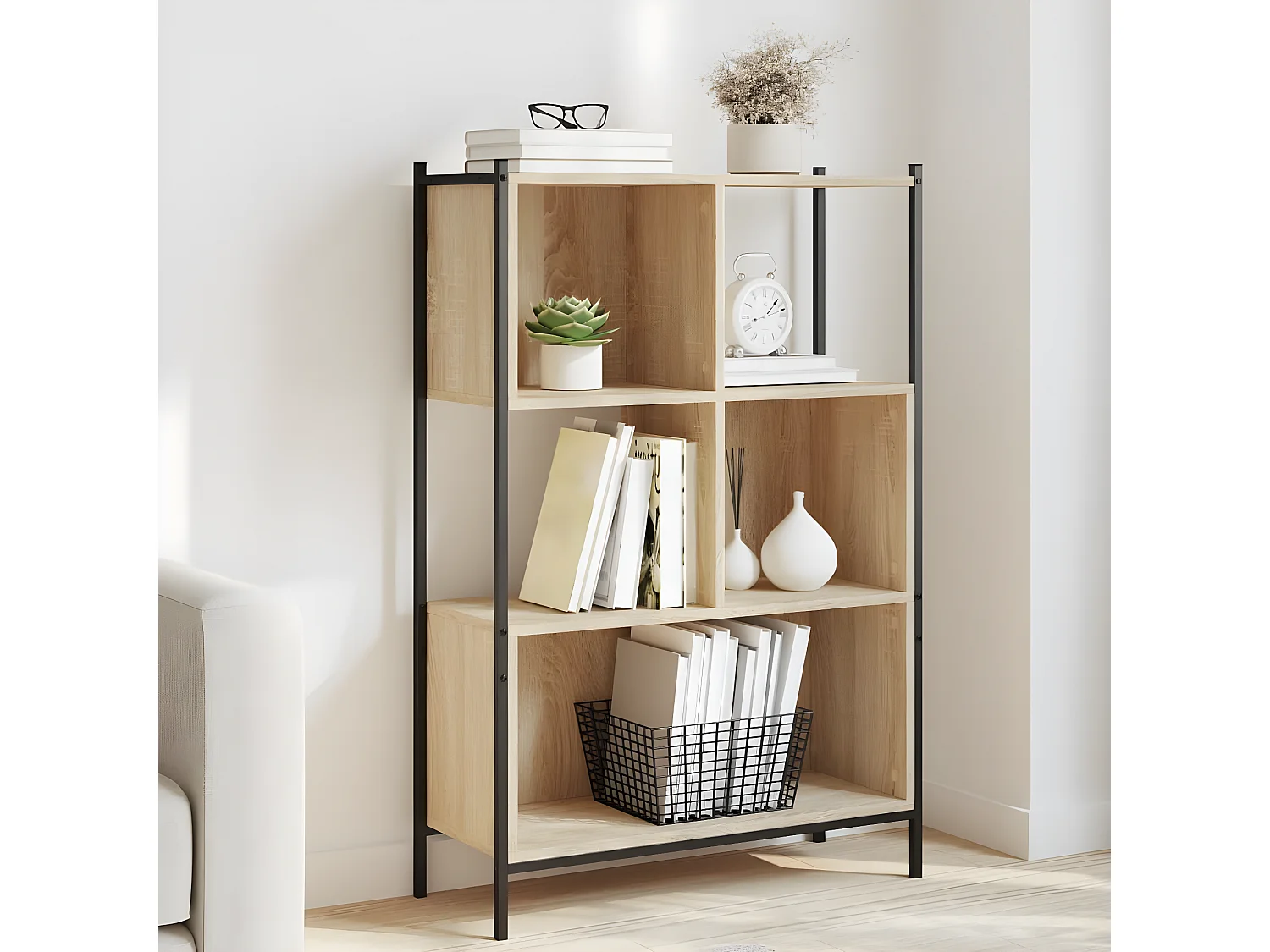 Bibliothèque chêne sonoma 72x28x109 cm bois d'ingénierie