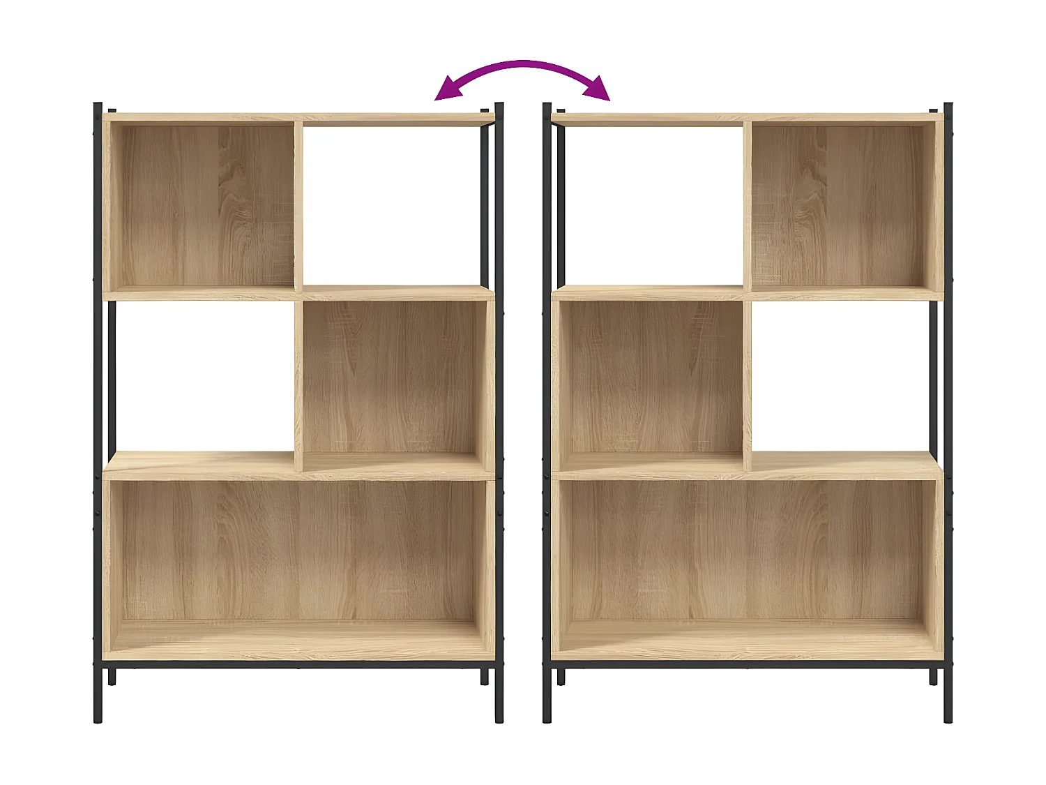 Bibliothèque chêne sonoma 72x28x109 cm bois d'ingénierie