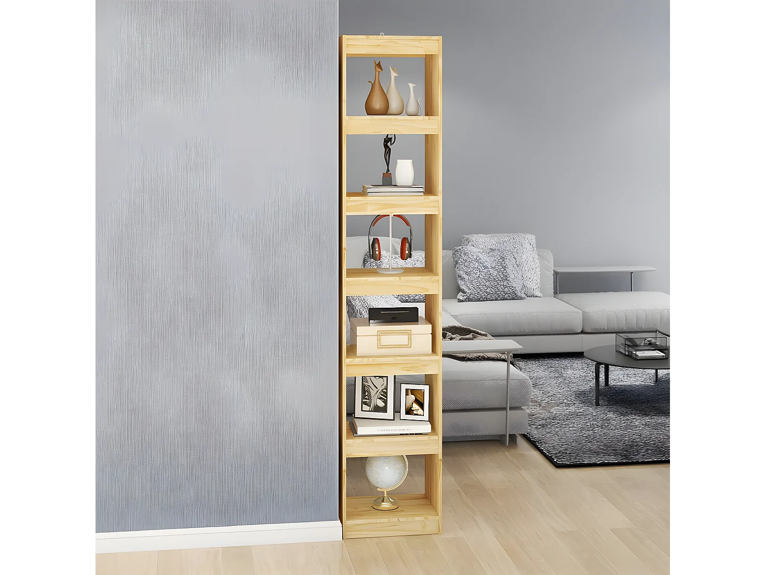 Bibliothèque/Séparateur de pièce 40x30x199 cm Pin massif