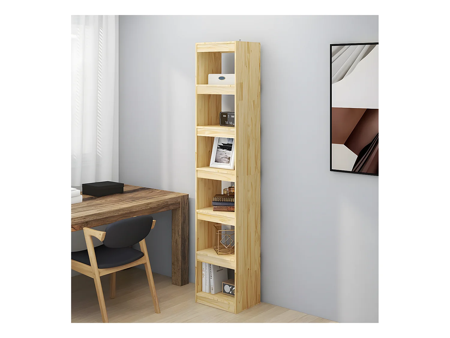 Bibliothèque/Séparateur de pièce 40x30x199 cm Pin massif