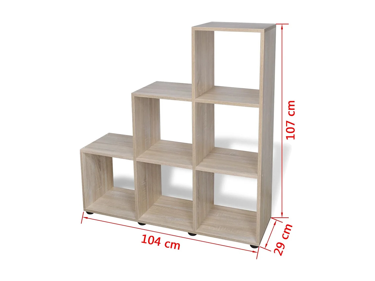 Estante escada/prateleira 107 cm cor carvalho