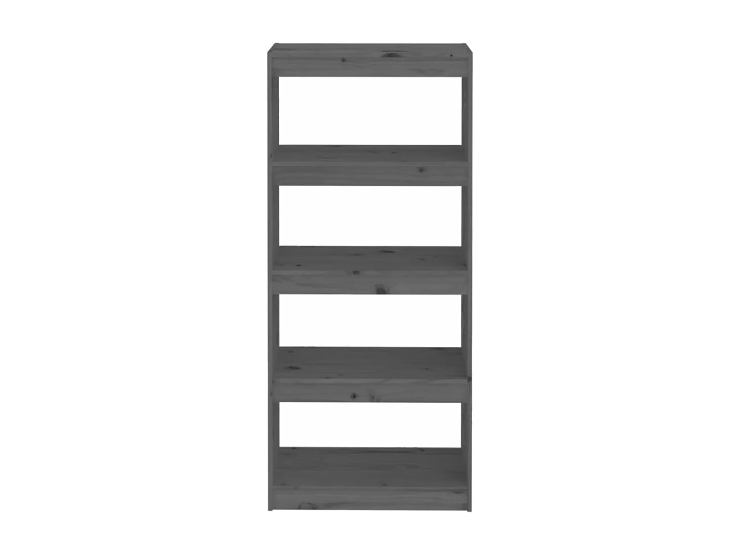 Bibliothèque/Séparateur de pièce Gris 60x30x135,5 cm Pin solide