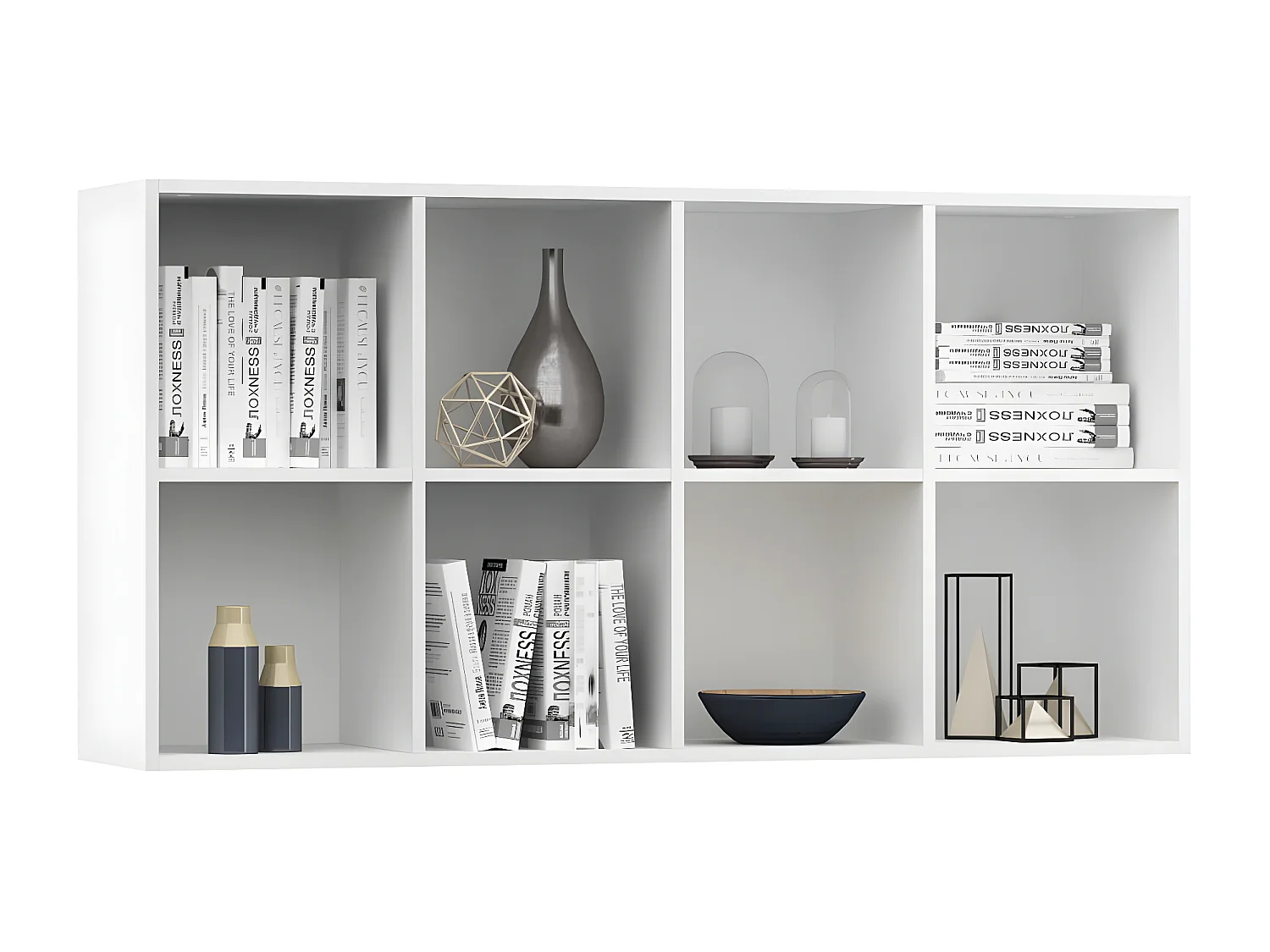 Bibliothèque/Buffet Blanc 66x30x130 cm Bois d'ingénierie