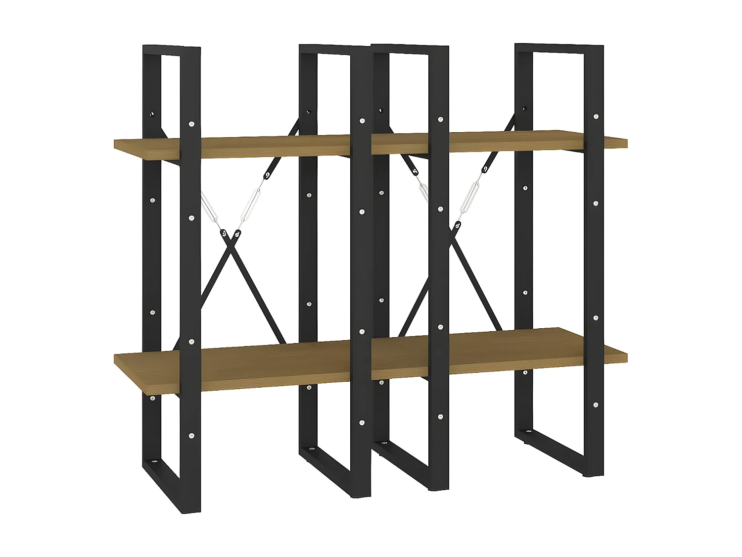 Estantería 4 niveles madera maciza de pino marrón 40x30x140 cm