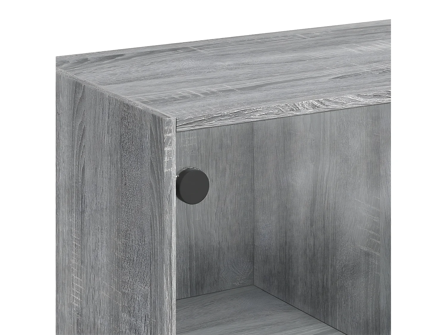 Bibliothèque avec portes sonoma gris 136x37x142 cm