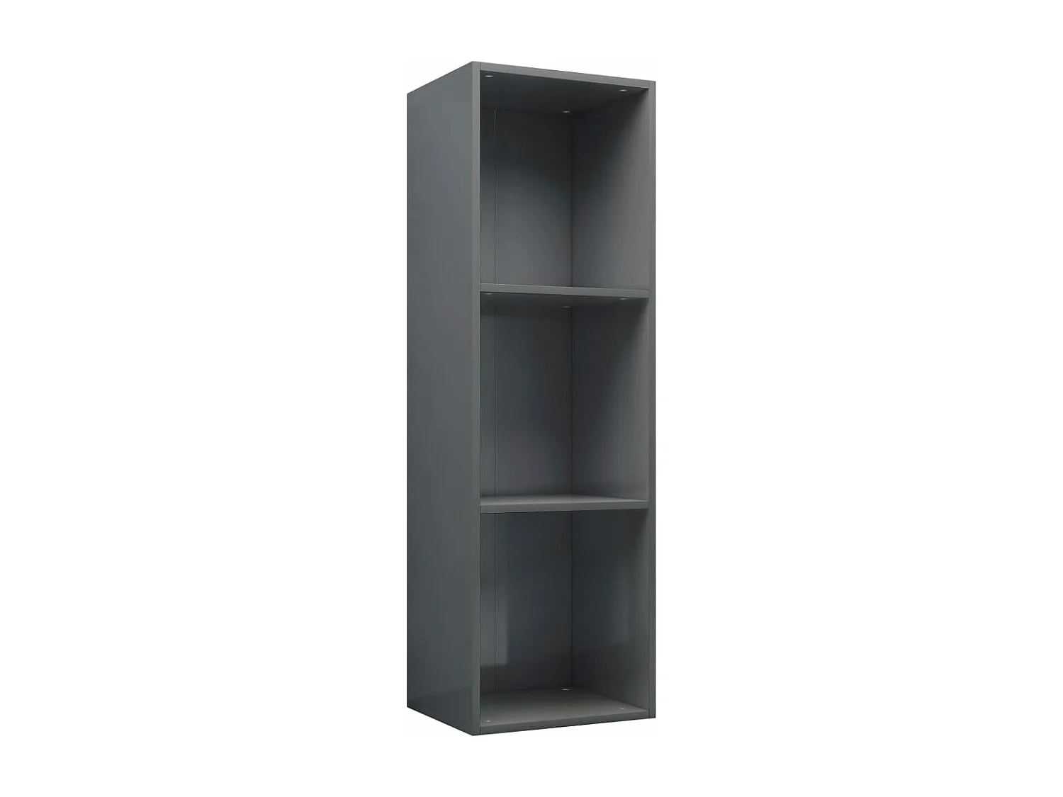 Boekenkast/tv-meubel 36x30x114 cm bewerkt hout hoogglans grijs