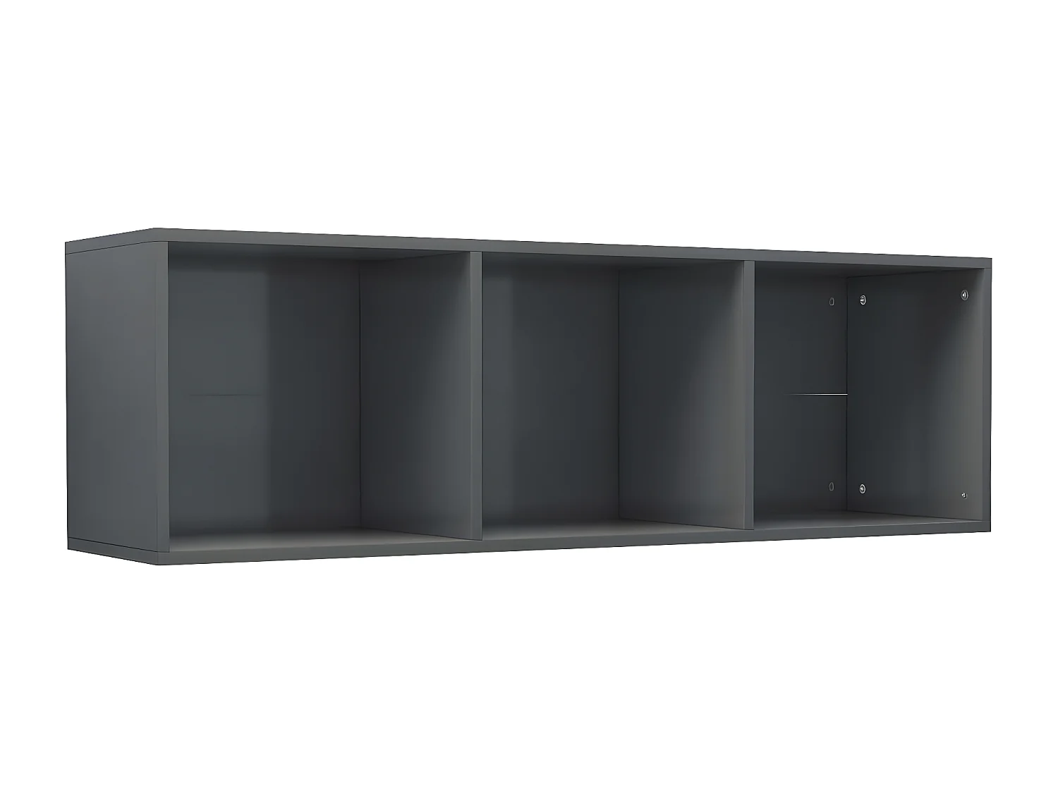 Boekenkast/tv-meubel 36x30x114 cm bewerkt hout hoogglans grijs