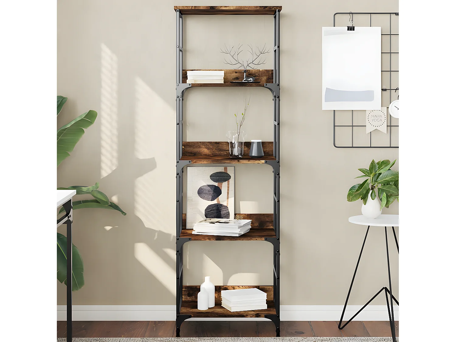 Bibliothèque chêne sonoma 50x33x153 cm bois d'ingénierie