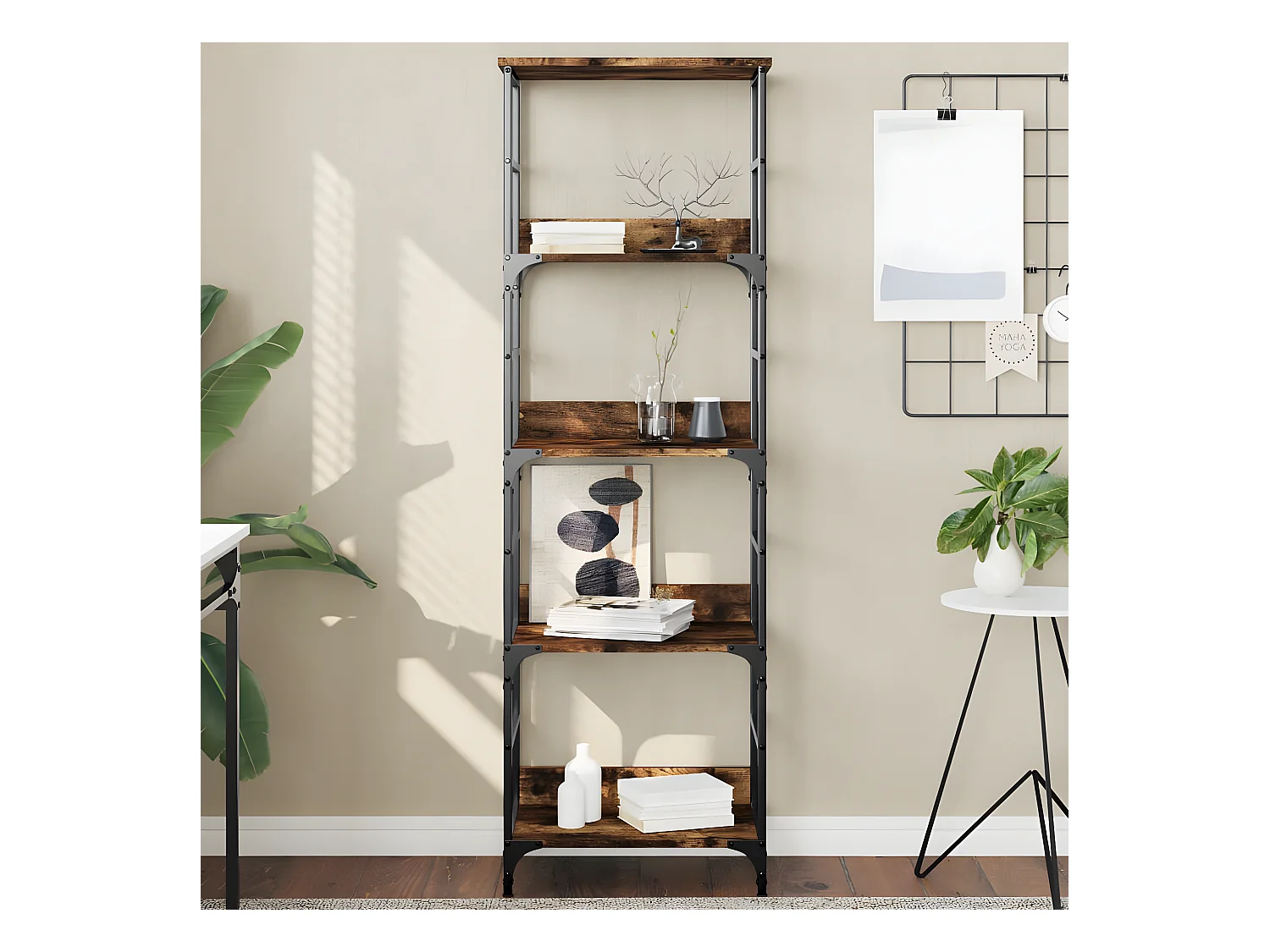 Bibliothèque chêne sonoma 50x33x153 cm bois d'ingénierie