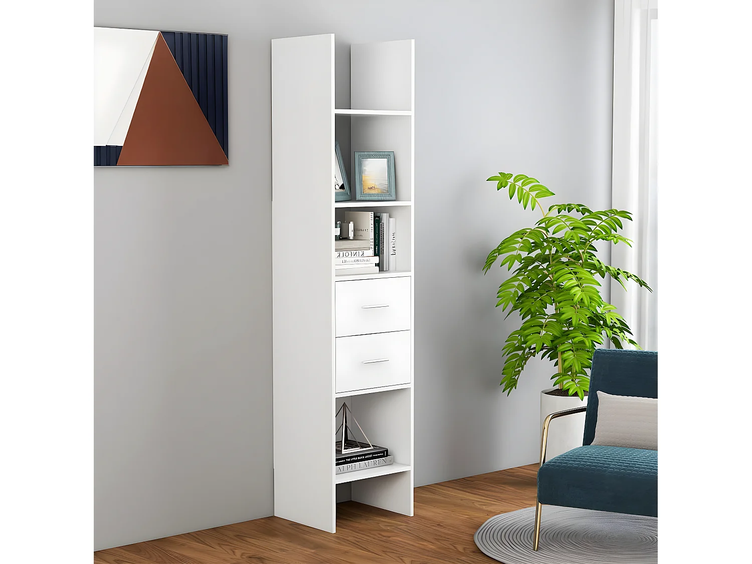 Estante 40x35x180 cm contraplacado branco