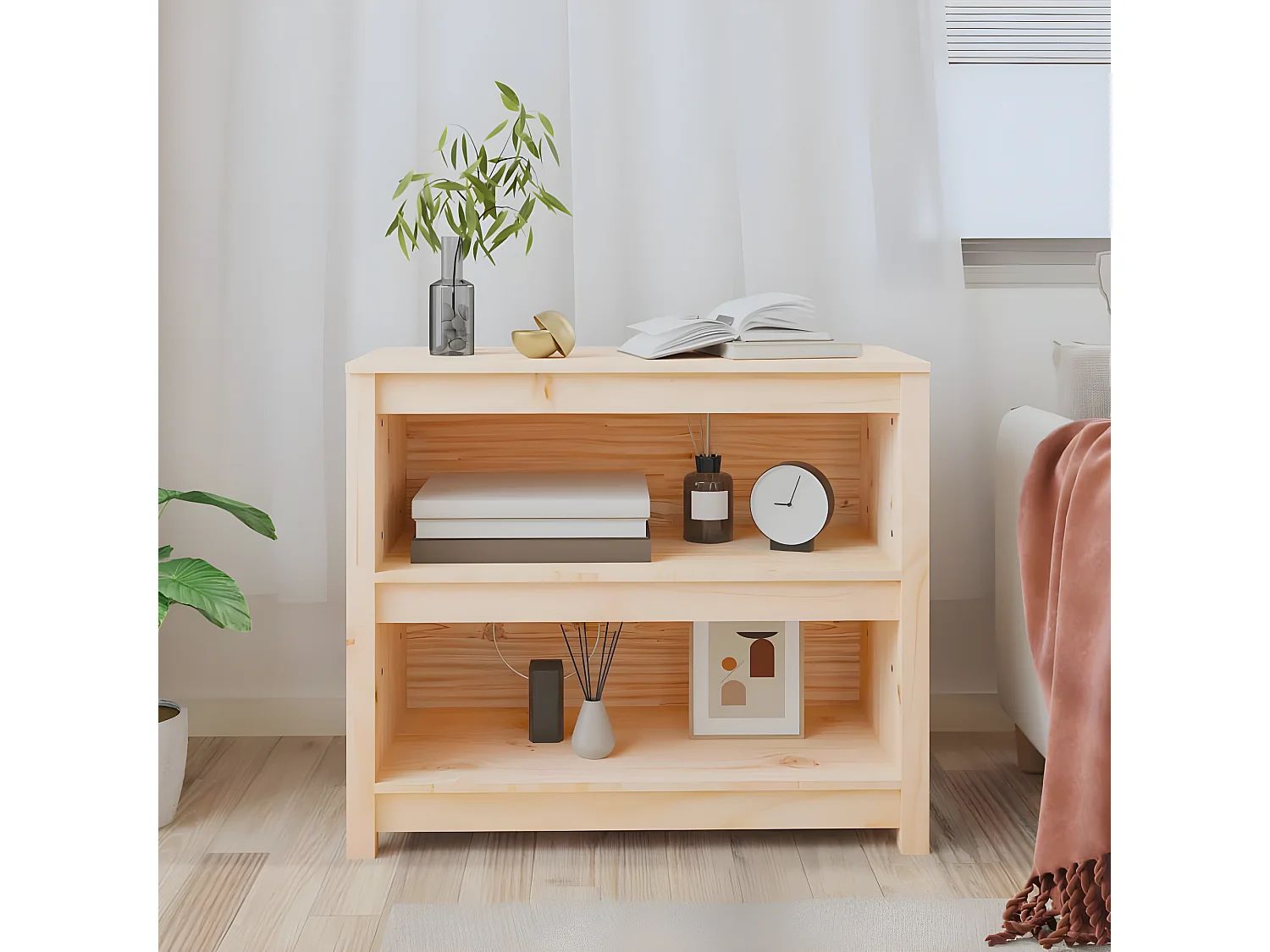 Bibliothèque 80x35x68 cm Bois de pin massif