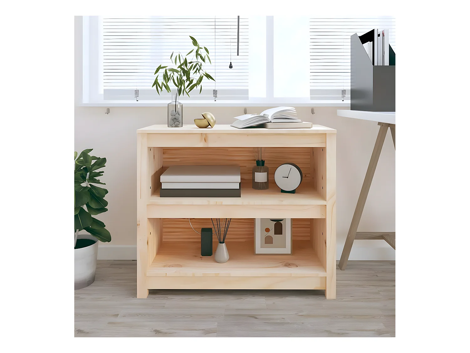 Bibliothèque 80x35x68 cm Bois de pin massif