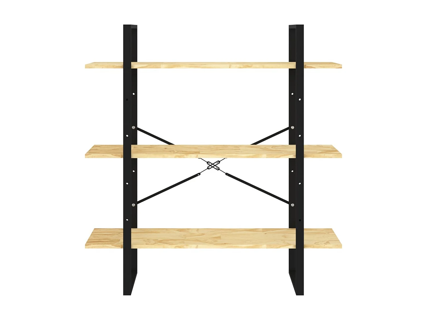 Estantería 3 niveles madera maciza de pino 100x30x105 cm