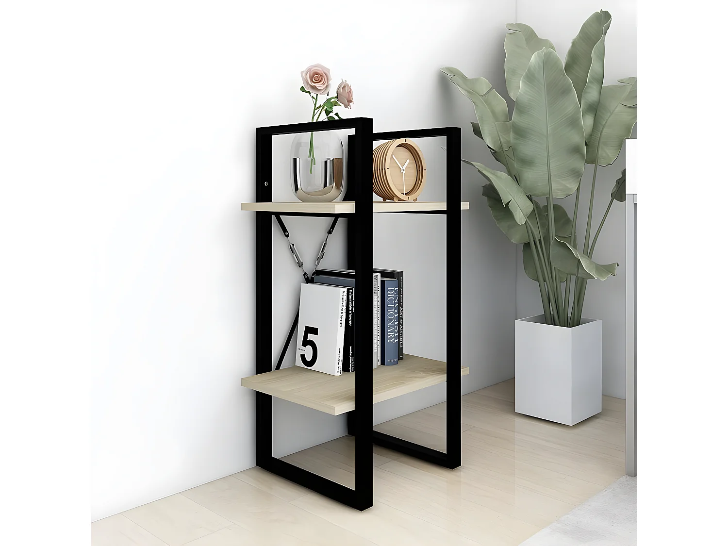 Bibliothèque à 2 niveaux Chêne sonoma 40x30x70 cm Aggloméré