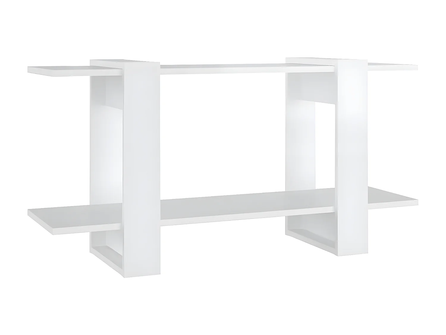 Bibliothèque Blanc brillant 100x30x51 cm Bois d'ingénierie