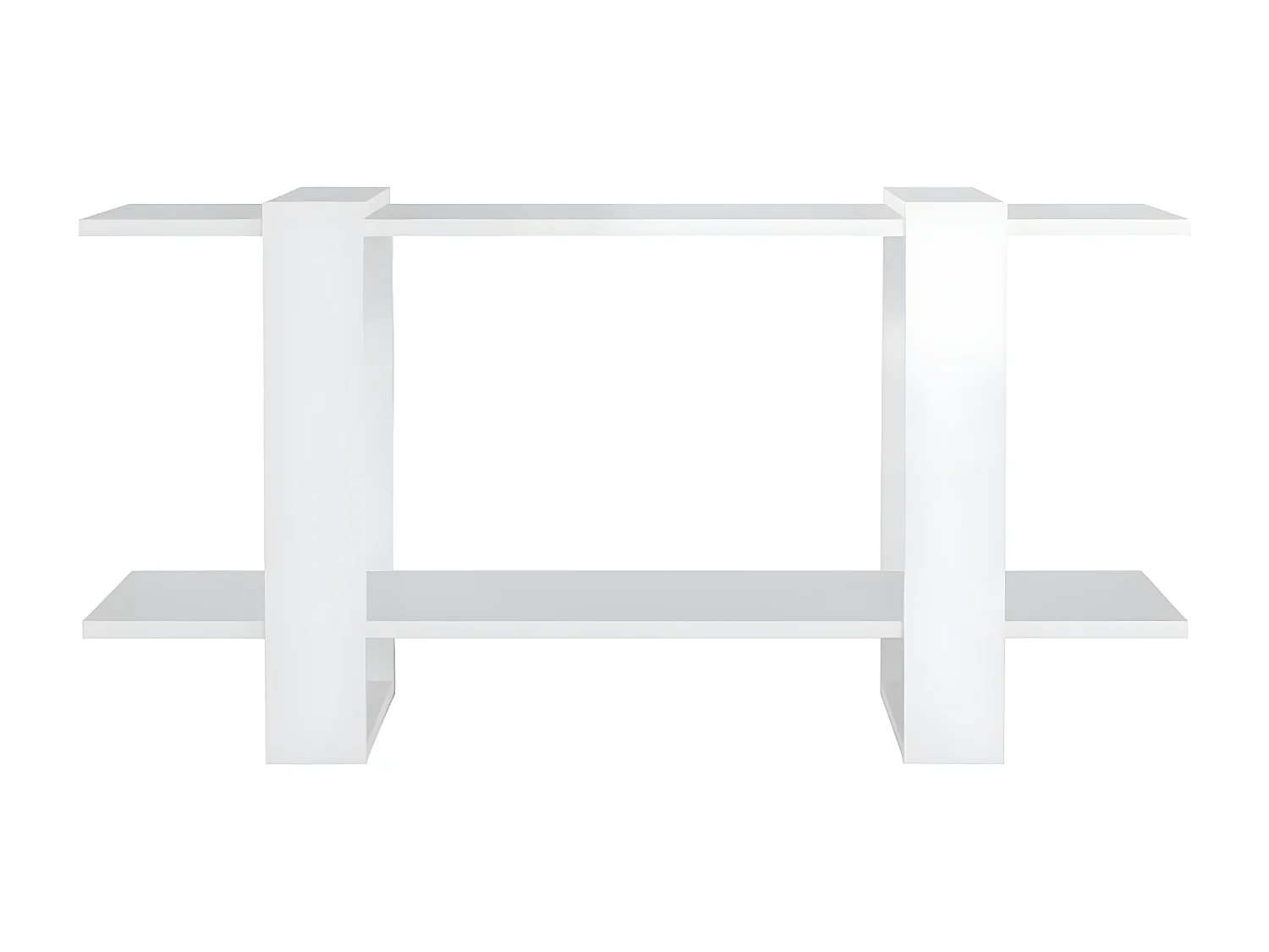 Bibliothèque Blanc brillant 100x30x51 cm Bois d'ingénierie