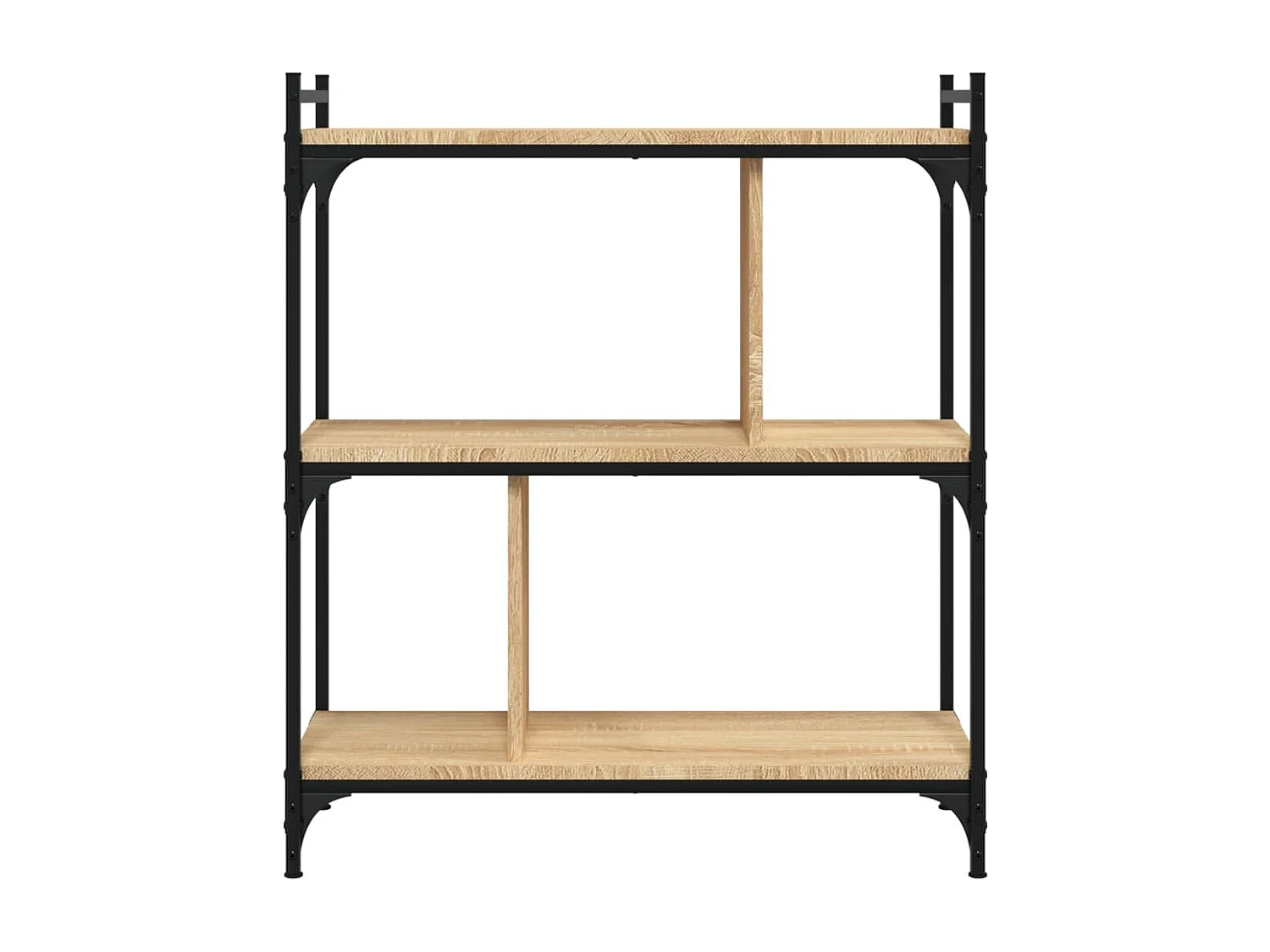 Bibliothèque 3 niveaux chêne sonoma 76x32x88 cm