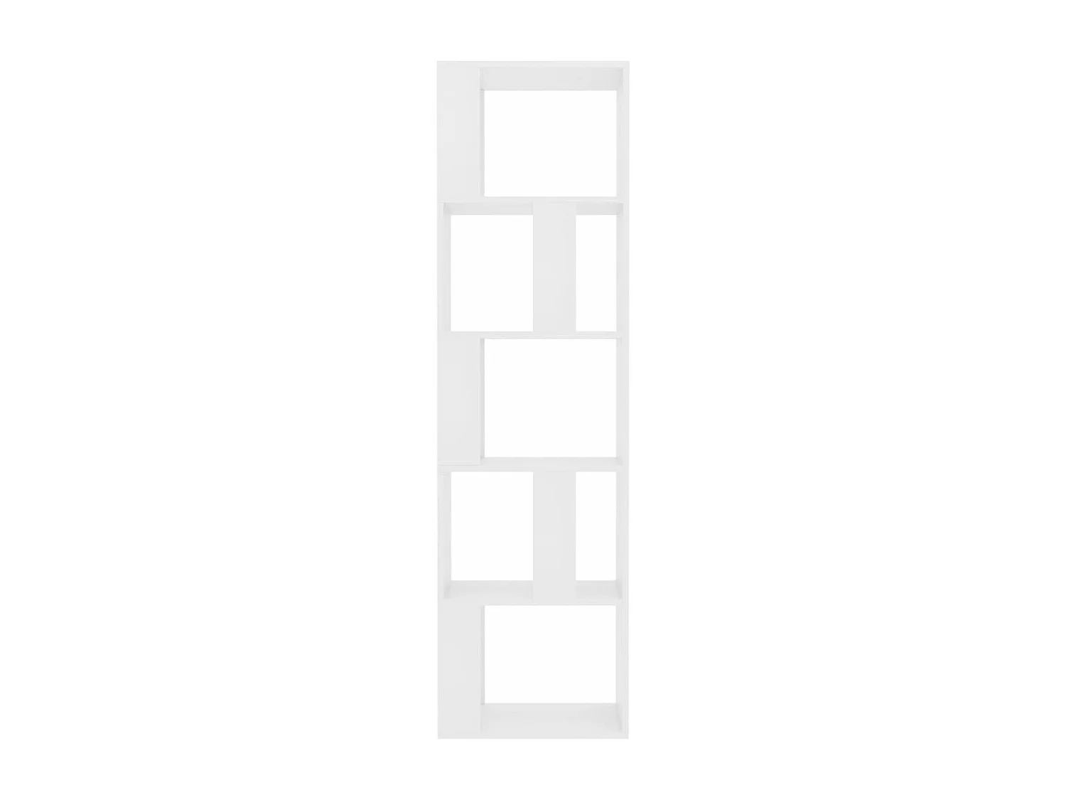 Boekenkast/kamerscherm 45x24x159 cm bewerkt hout wit