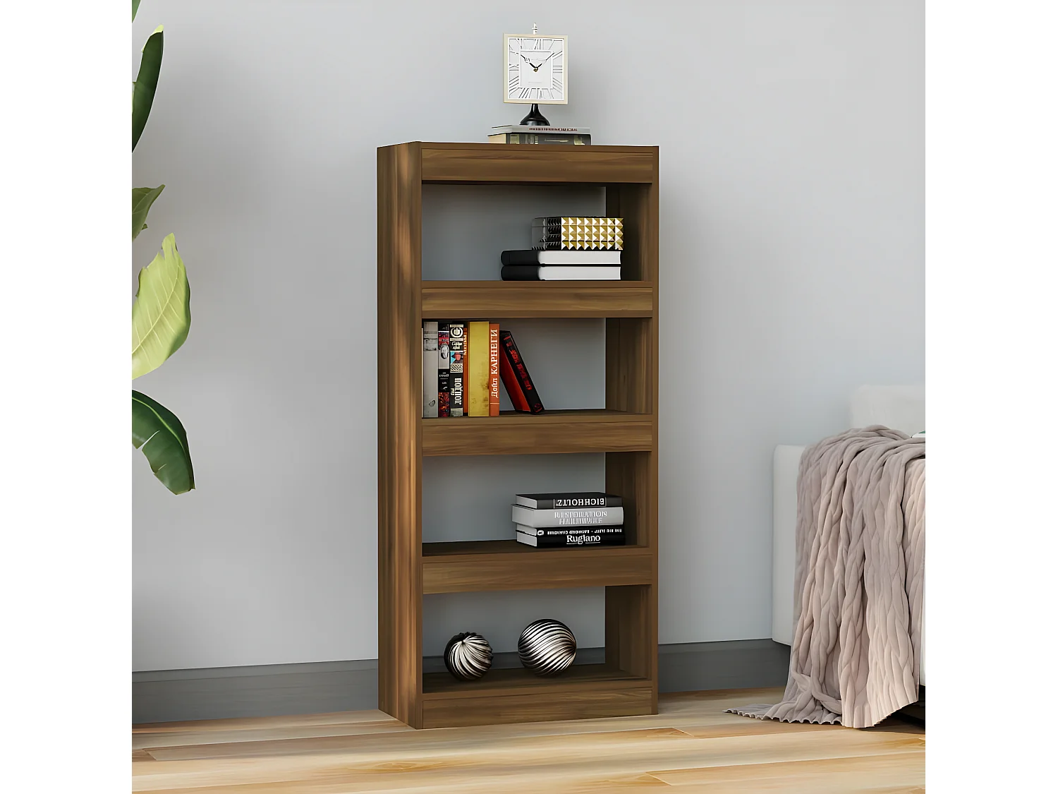 Bibliothèque/Cloison Chêne marron 60x30x135cm Bois d'ingénierie