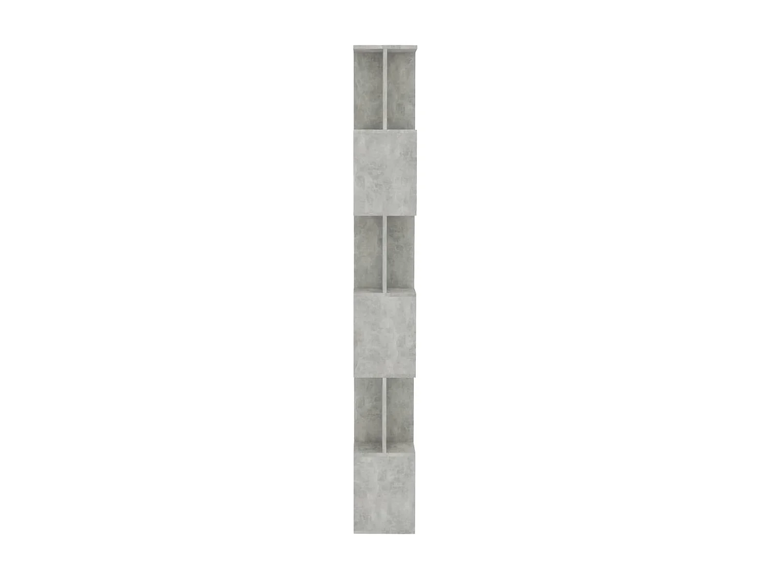 Estantería madera contrachapada gris hormigón 80x24x192cm