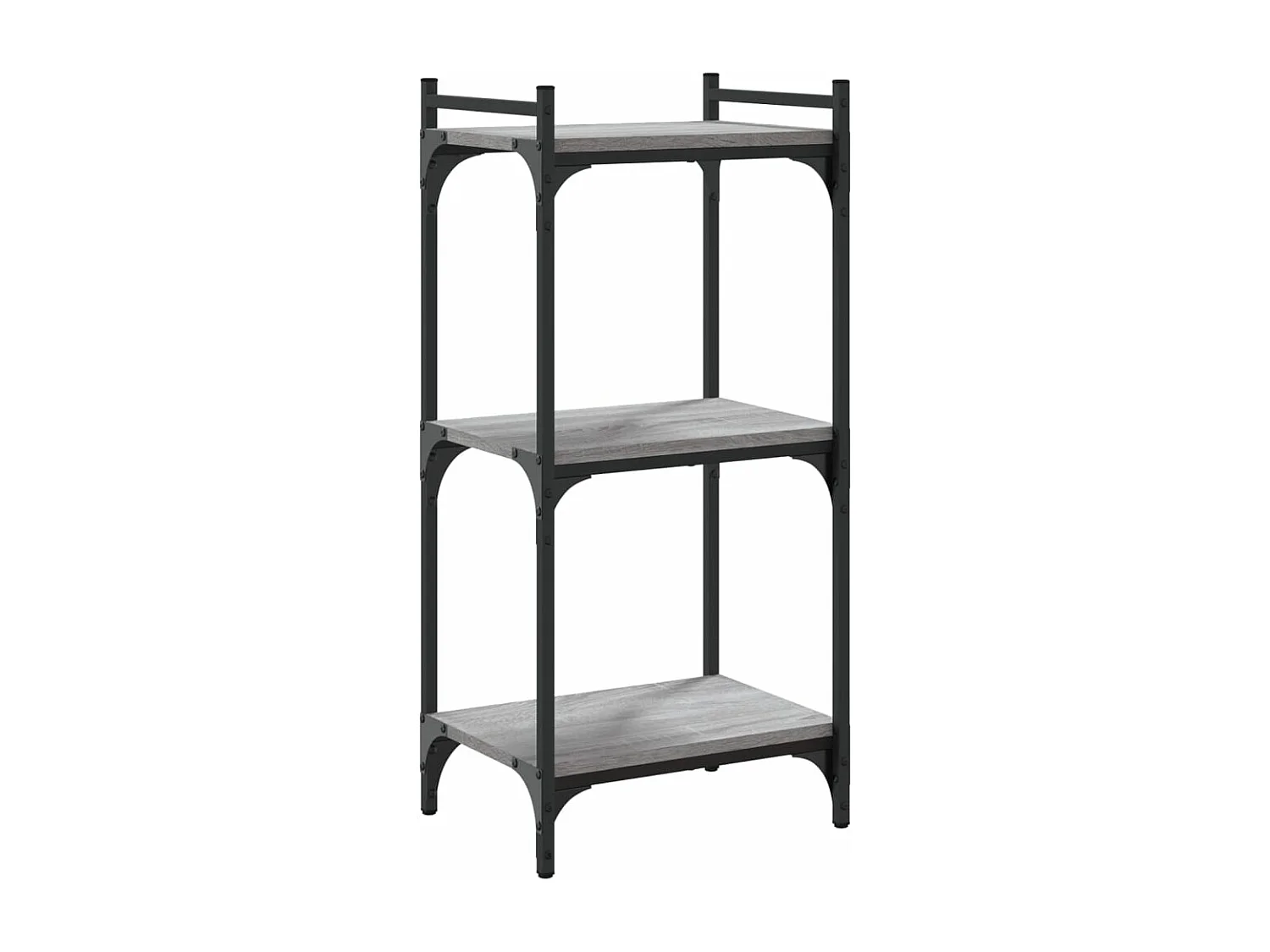 Librería 3 estantes madera ingeniería gris Sonoma 40x30x86 cm