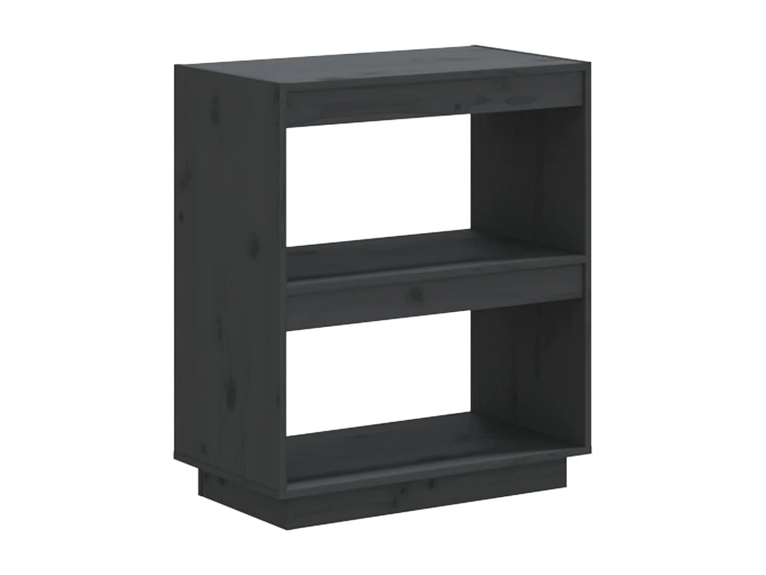 Bibliothèque Gris 60x35x71 cm Bois de pin massif