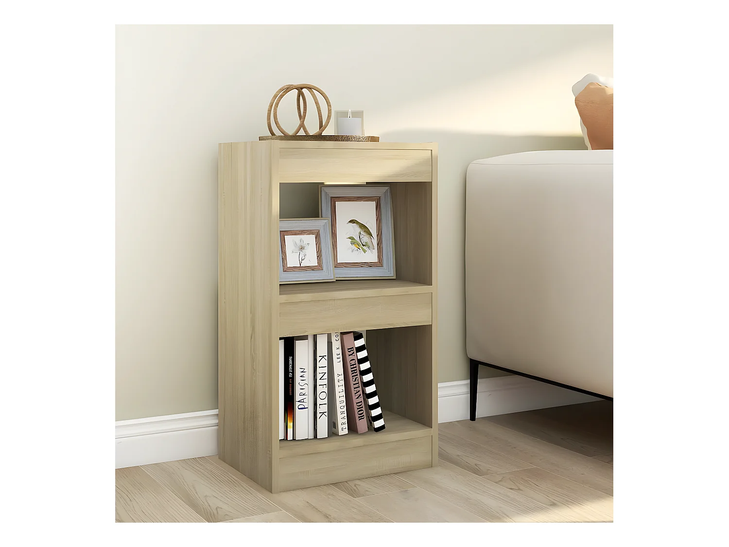 Bibliothèque/Séparateur de pièce Chêne Sonoma 40x30x72 cm