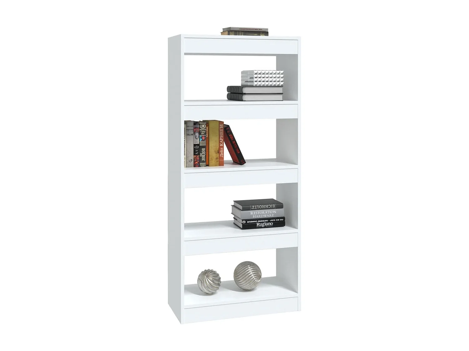 Boekenkast/kamerscherm 60x30x135 cm bewerkt hout wit