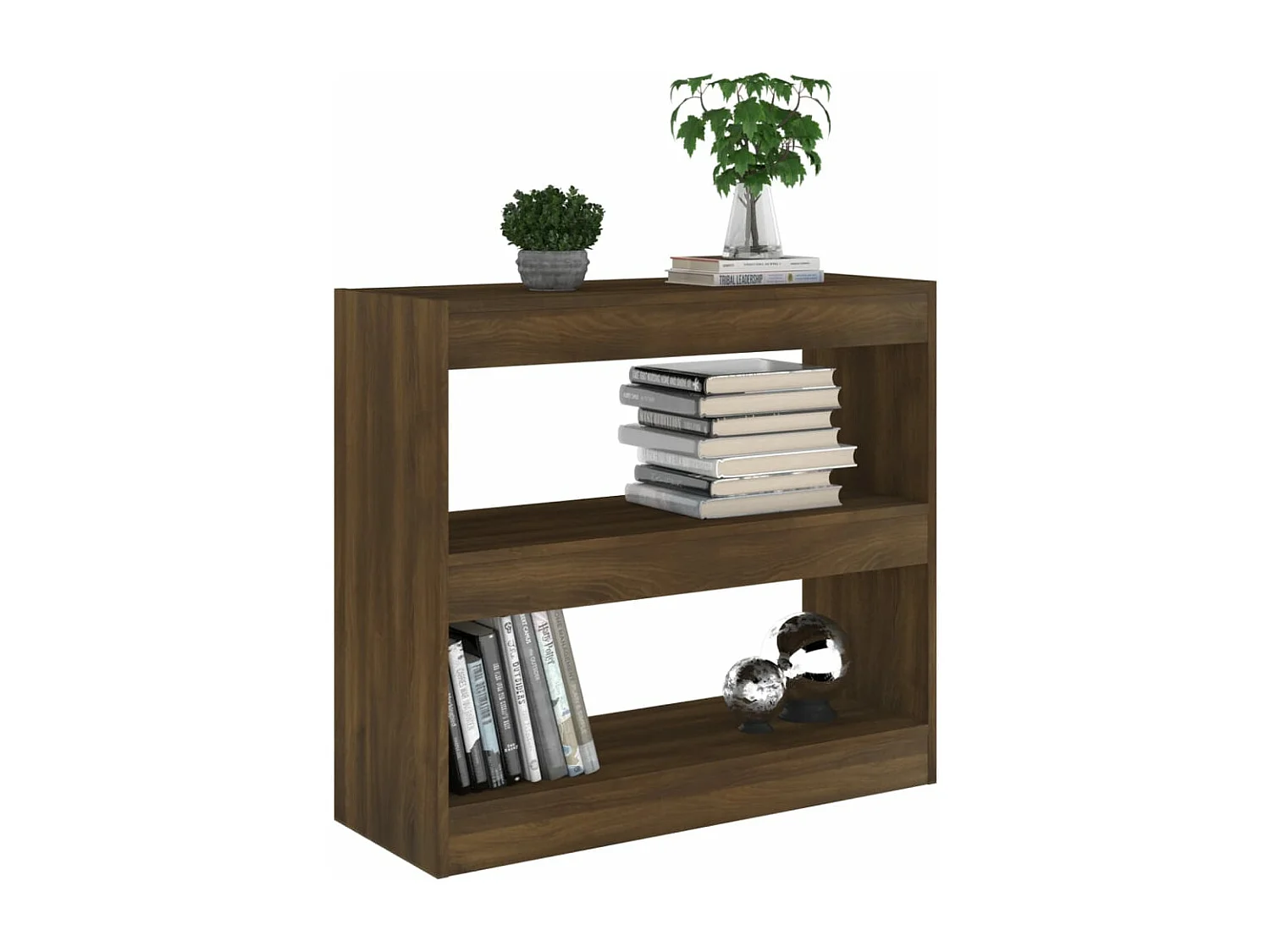 Estantería/divisor de espacios roble marrón 80x30x72 cm