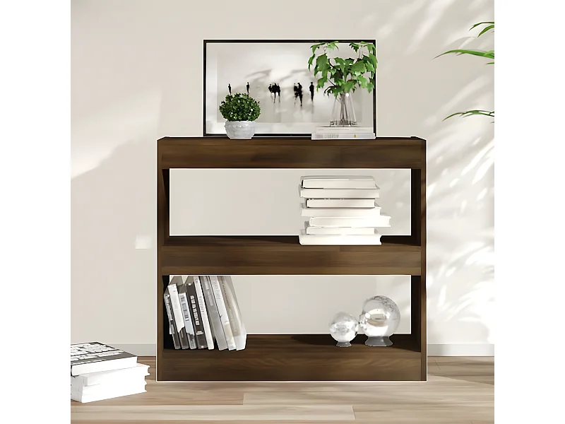 Estantería/divisor de espacios roble marrón 80x30x72 cm