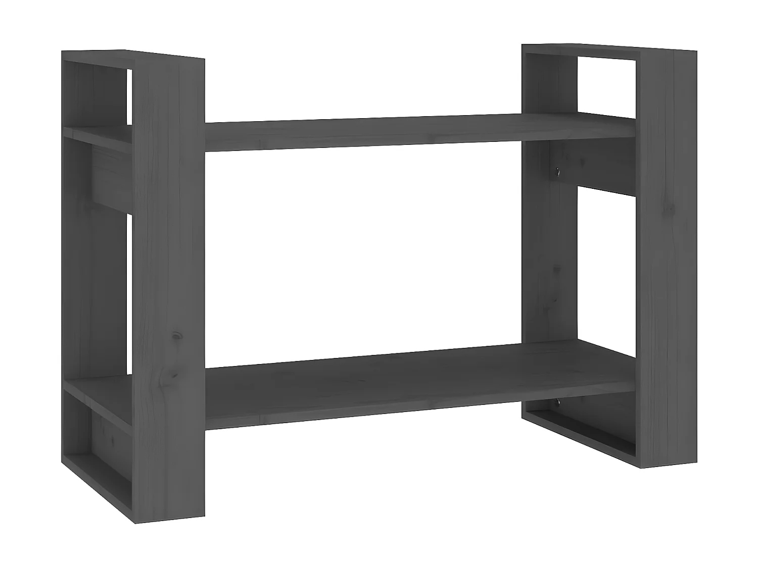 Bibliothèque/Séparateur de pièce Gris 80x35x56,5 cm Pin solide
