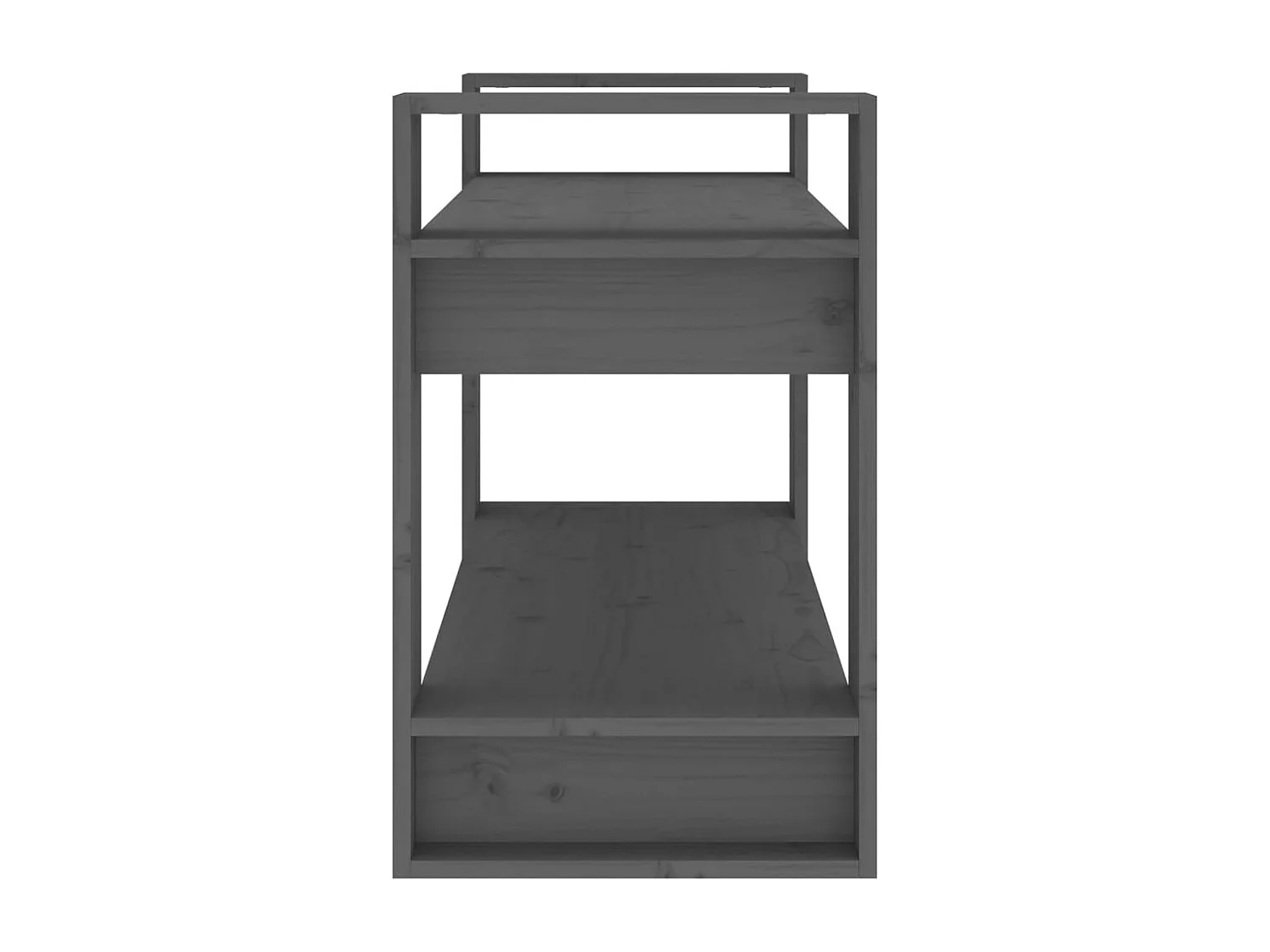 Bibliothèque/Séparateur de pièce Gris 80x35x56,5 cm Pin solide