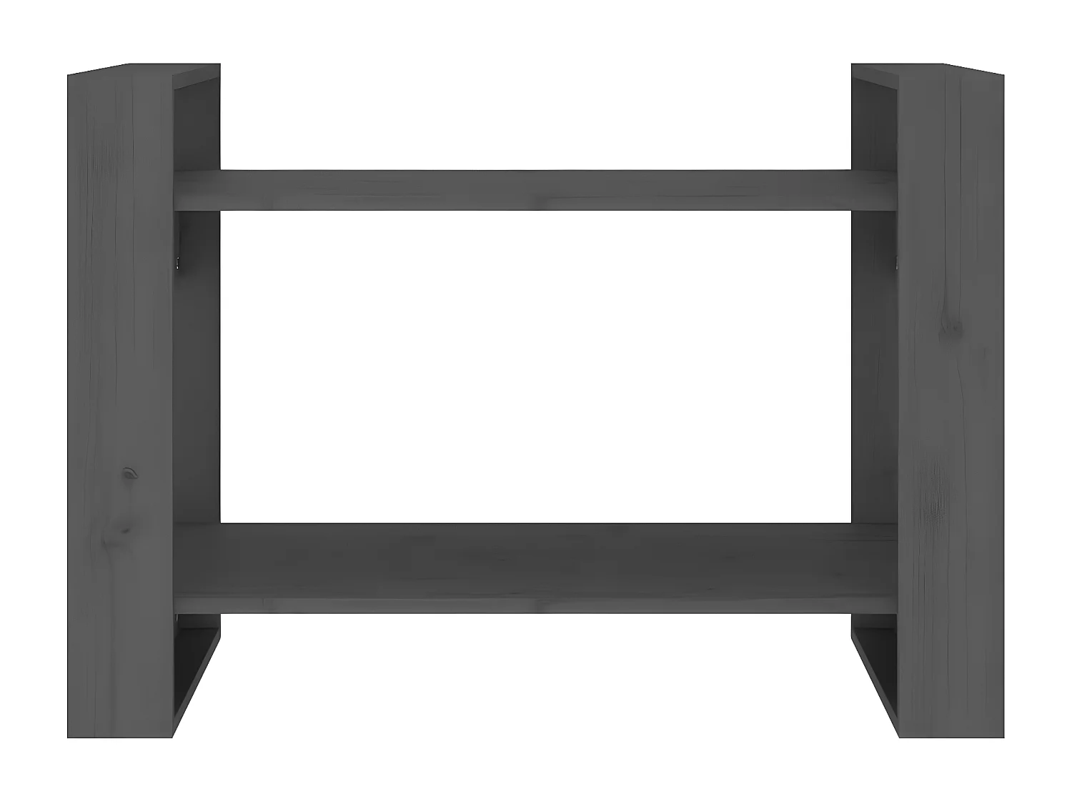 Bibliothèque/Séparateur de pièce Gris 80x35x56,5 cm Pin solide