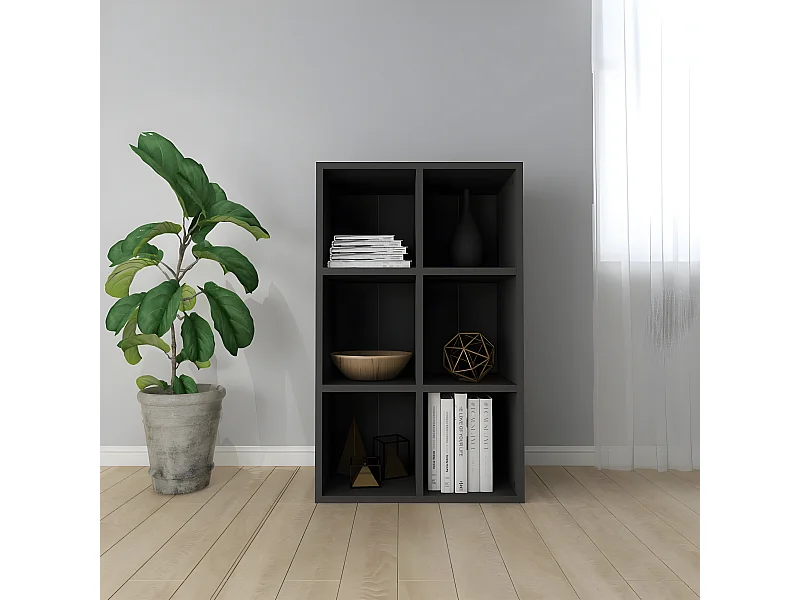 Bibliothèque/Buffet Noir 66x30x97,8 cm Aggloméré