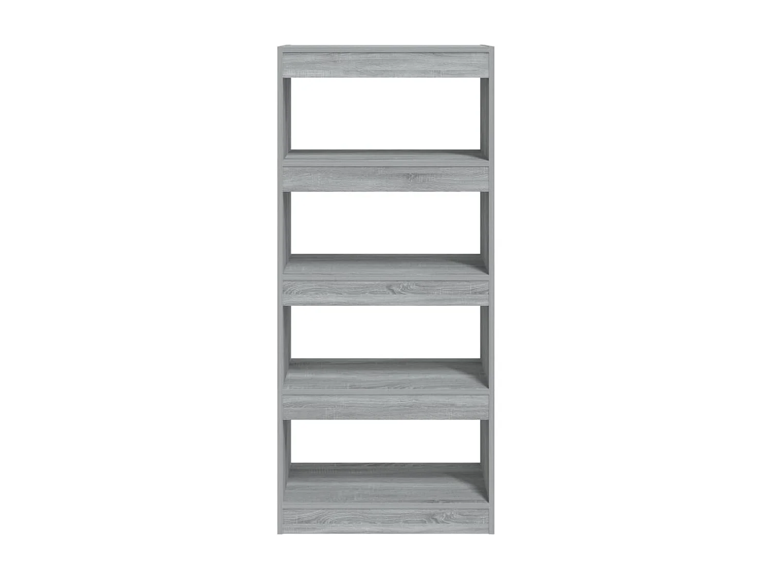 Boekenkast/kamerscherm 60x30x135 cm bewerkt hout grijs sonoma