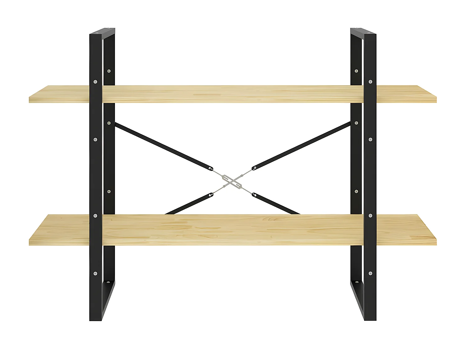 Estante com 2 prateleiras 100x30x70 cm pinho maciço