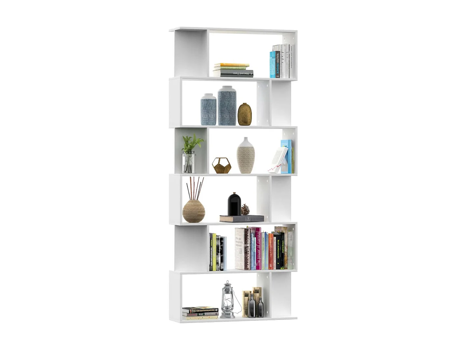 Bibliothèque/Séparateur de pièce Blanc 80x24x192 cm Aggloméré