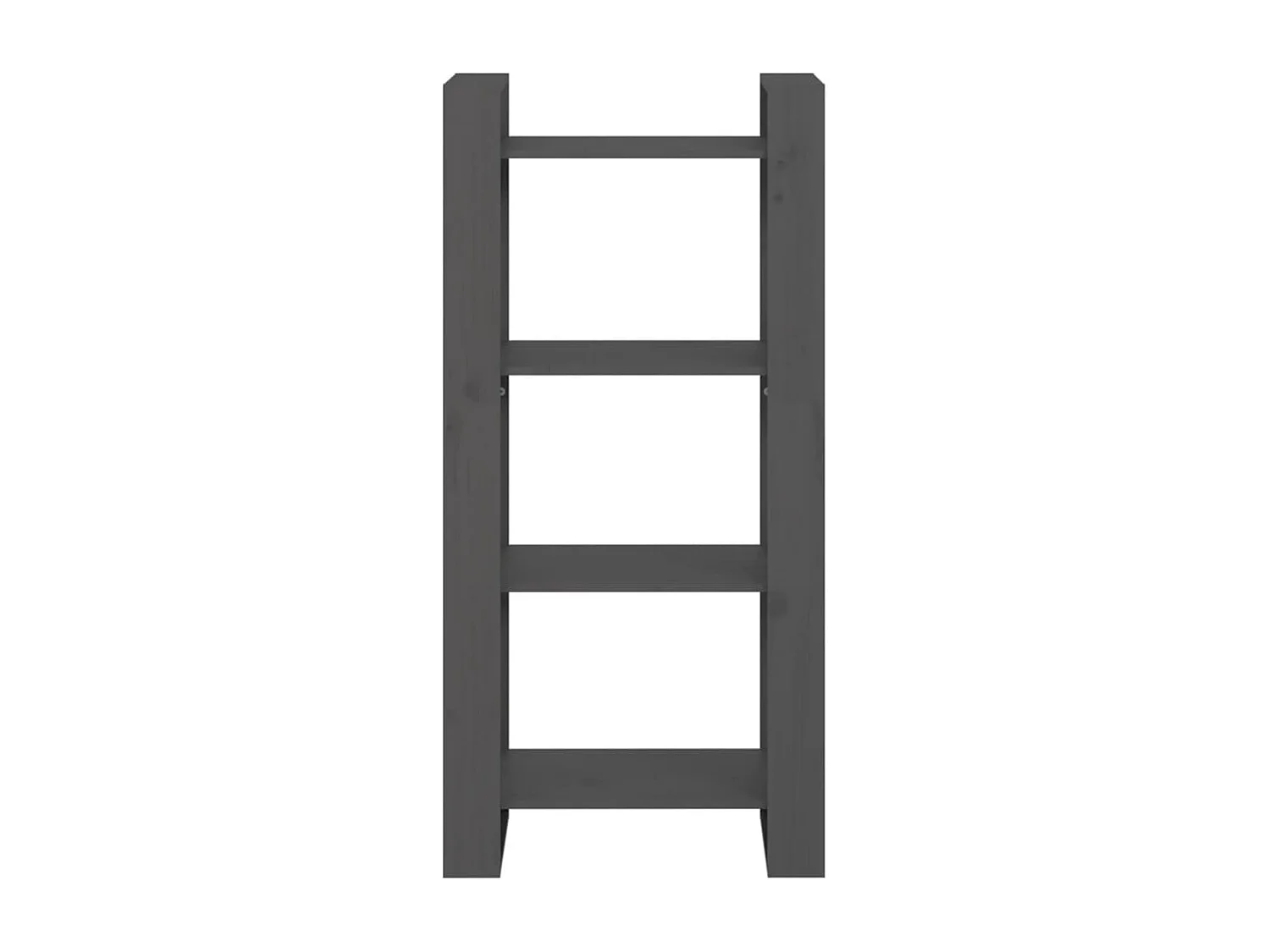 Bibliothèque/Séparateur de pièce Gris 60x35x125 cm Bois massif