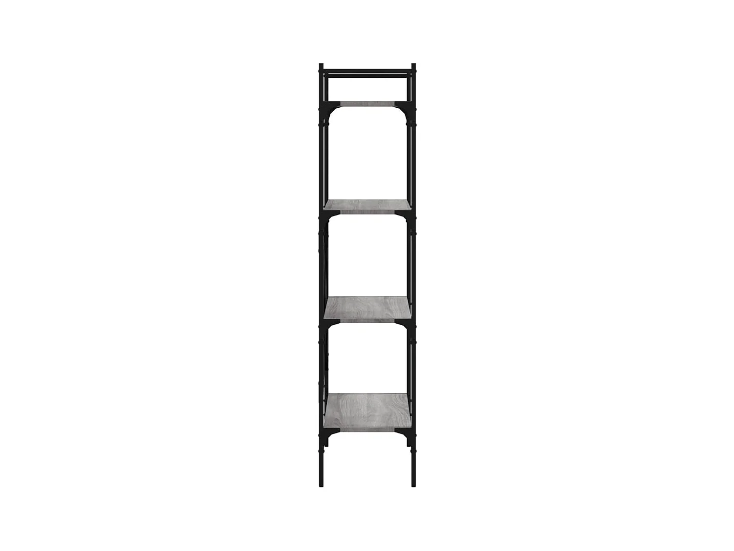 Boekenkast 4-laags 56x31,5x138,5 cm bewerkt hout grijs sonoma