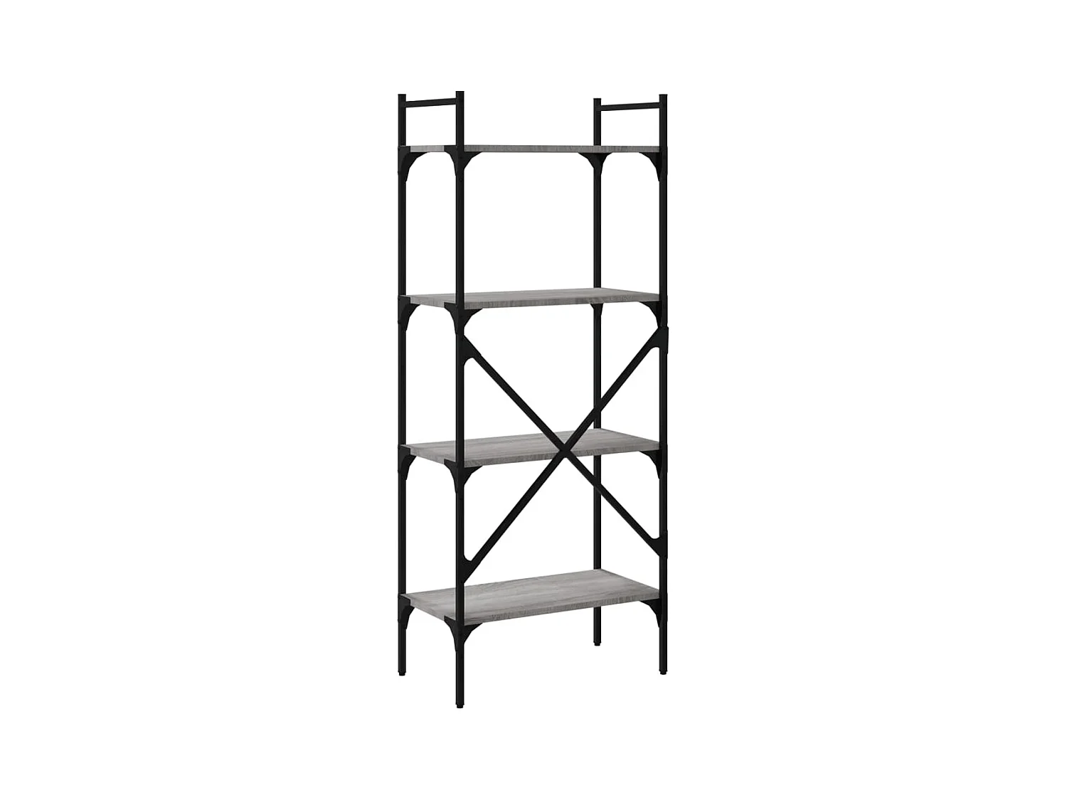 Boekenkast 4-laags 56x31,5x138,5 cm bewerkt hout grijs sonoma