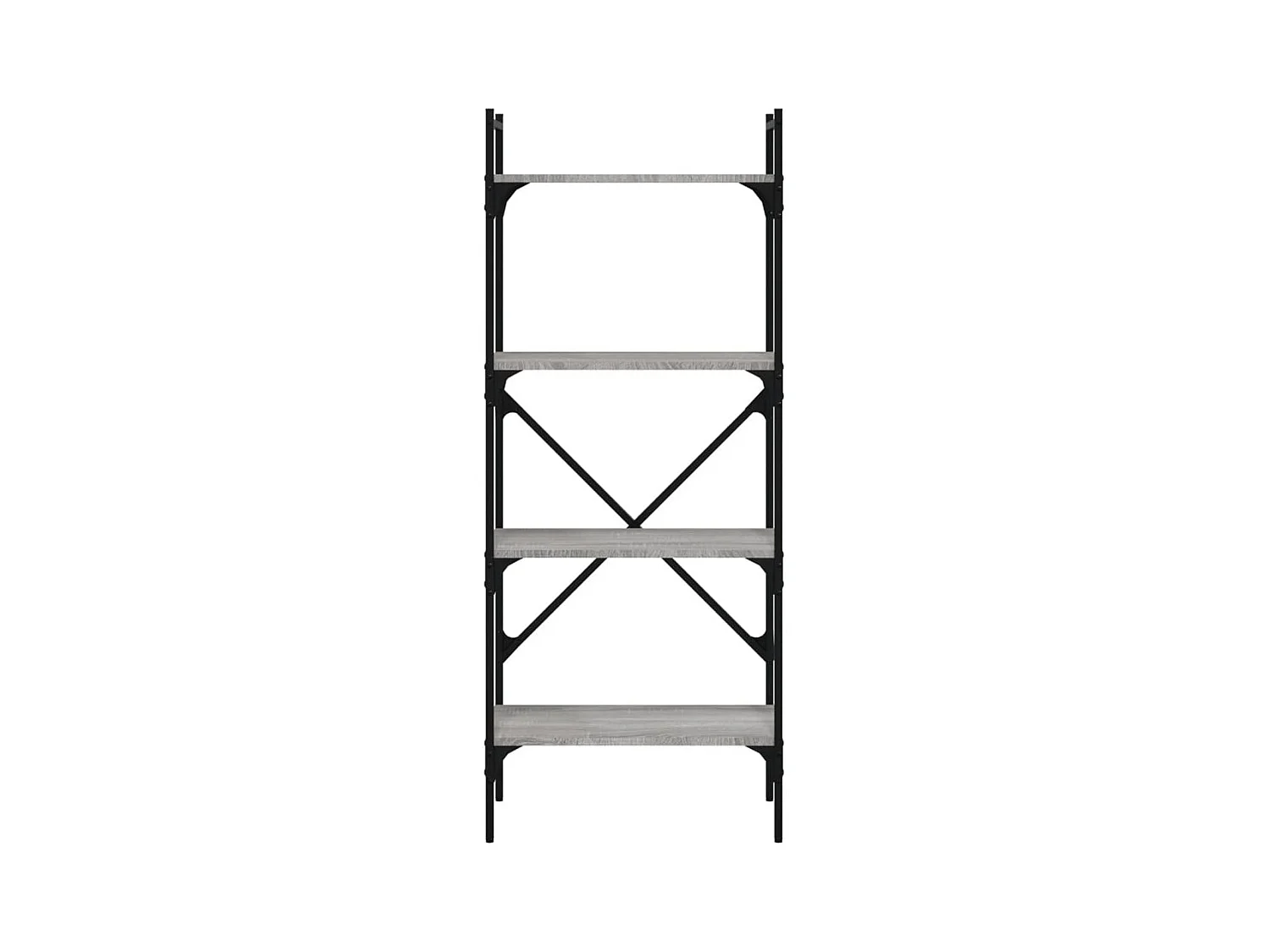 Boekenkast 4-laags 56x31,5x138,5 cm bewerkt hout grijs sonoma