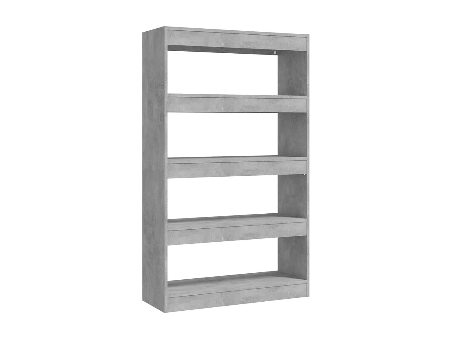 Bibliothèque/Séparateur pièce Gris béton 80x30x135 cm Aggloméré
