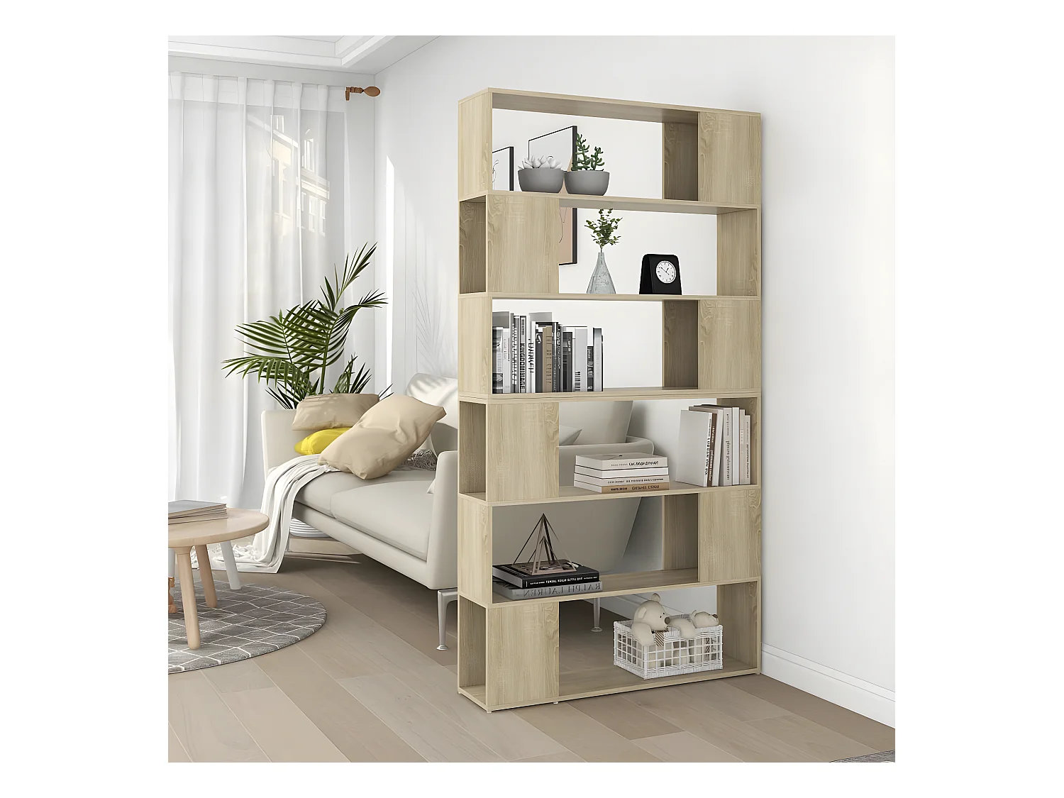 Bibliothèque/Séparateur de pièce Chêne Sonoma 100x24x188 cm