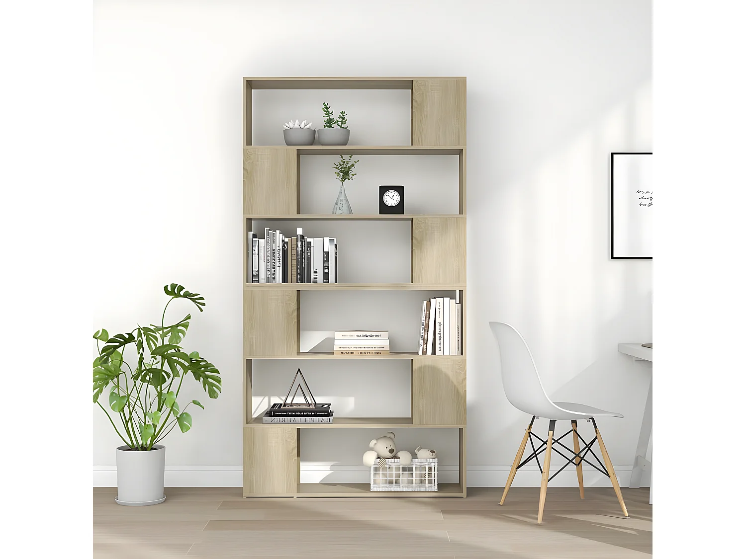 Bibliothèque/Séparateur de pièce Chêne Sonoma 100x24x188 cm